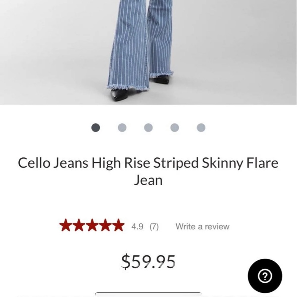 Cello size 7 jeans, new with tags, 60 from buckle
